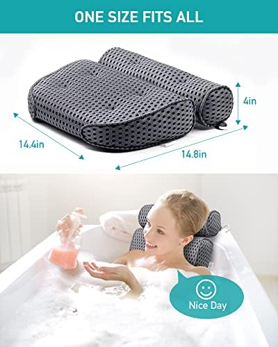 Banyo Yastığı Küvet Yastıklar-Kaymaz Vantuz 6, 5D Tüm Küvet için Ekstra Kalın ve Yumuşak Hava Mesh banyo Yastığı-Herhangi Bir