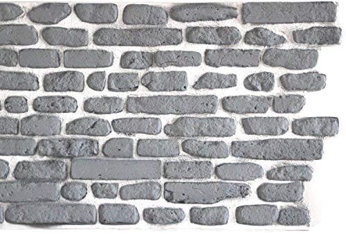 FRP 3D Duvar Panelleri DIY Tutkal ve Çivi Kurulum Açık Kapalı Duvar Dekorasyonu (Gri, Örnek)