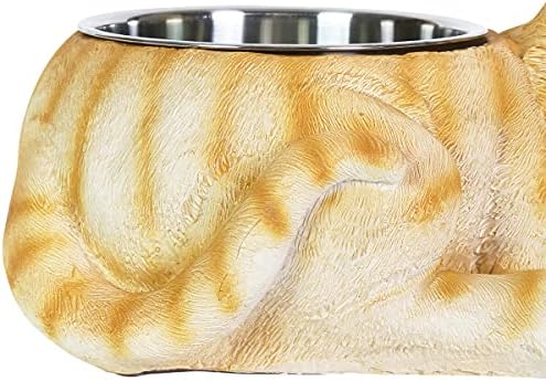 Tan Fransız Bulldog Paslanmaz Çelik Köpek Kase-El Boyalı Köpek Çanak-Köpek Su Kase için Gıda ve Su-Hava Dayanıklı Reçine ve Metal