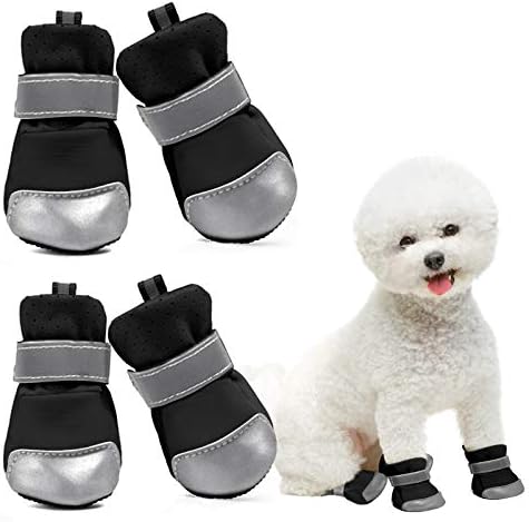 KOESON Nefes Köpek Çizmeler, Yaz Köpek Sneaker Ayakkabı Paw Koruyucu Kaymaz Taban ile, ayarlanabilir Aşınmaya Dayanıklı Köpek