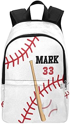 Kişiselleştirilmiş beyzbol spor beyaz sırt çantası omuz çantası sırt çantası erkekler kadınlar hediye için
