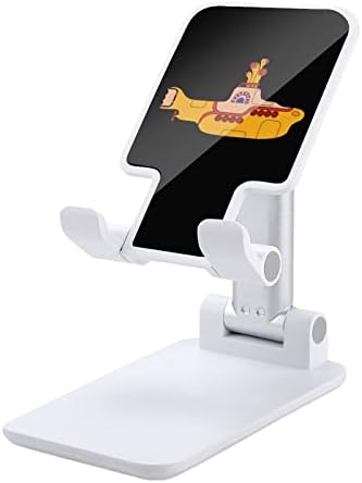 Komik Sarı Denizaltı Katlanabilir Cep telefonu Standı Ayarlanabilir Tablet Tutucu Dağı Ev Ofis Masaüstü Beyaz Tarzı