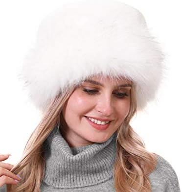 Soul genç kadın leopar Faux kürk şapka kabarık kova şapka Rus tarzı kış için