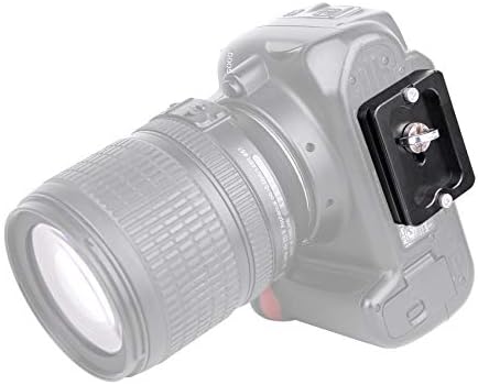 GİZOMOS 50mm Tutuşunu Plaka ile 1/4 Vida, Kamera Tripod Top Kafa için Arca-Swiss Standart Uyar (Siyah)