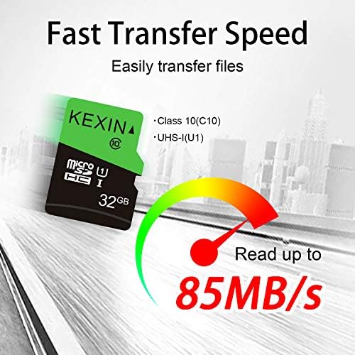 KEXIN 3 Paket 32 GB Micro SD Kart Hafıza Kartı microSDHC UHS-I Hafıza Kartları Sınıf 10 Yüksek Hızlı Kart, C10, U1, 32 GB 3 Paket