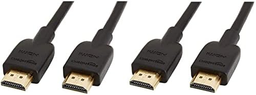 Basics Yüksek Hızlı HDMI Kablosu (18 Gbps, 4K/60Hz) - 3 Fit, Siyah ve Yüksek Hızlı HDMI Kablosu (18 Gbps, 4K/60Hz)-6 Fit, Siyah