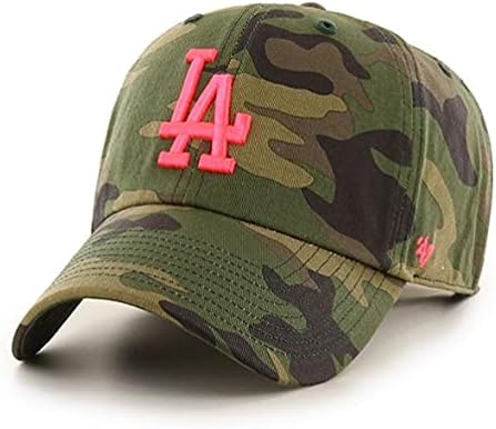 '47 MLB Los Angeles Dodgers Ayarlanabilir Şapkayı Temizle, Yetişkin Tek Beden Herkese Uyar