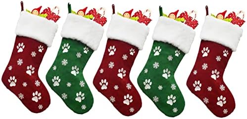 GFQTTY Büyük Noel çorap seti, noel Şömine Asılı Çorap ile Peluş Manşetleri Nakış Şömine Süslemeleri için Rustik Tatil Parti,