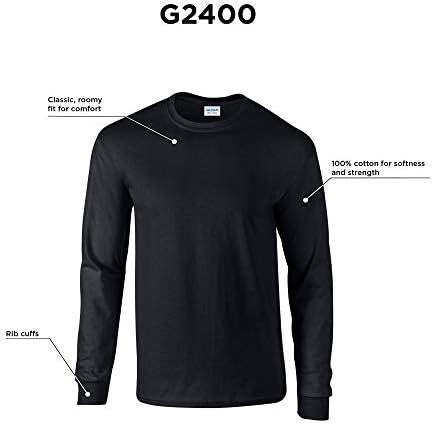 Gıldan erkek Ultra pamuklu uzun kollu tişört, Stil G2400, Çoklu Paket
